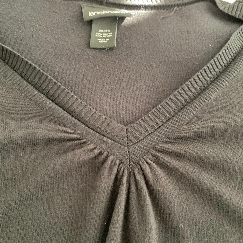 Lane Bryant V-Neck Black Long Sleeve Sweater.  Size 22/24.